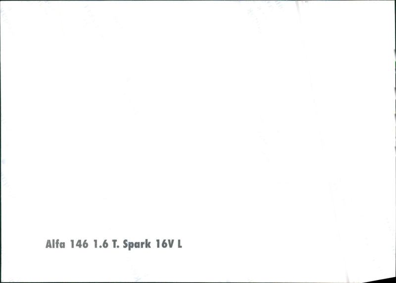 Alfa Romeo 146 1.6 Twin Spark 16V L - Vintage Photograph