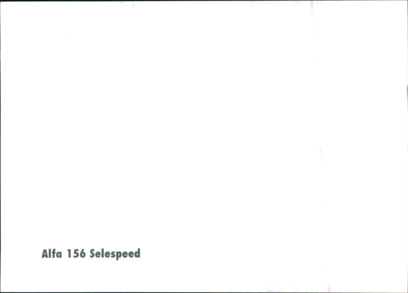Alfa 156 selespeed - Vintage Photograph