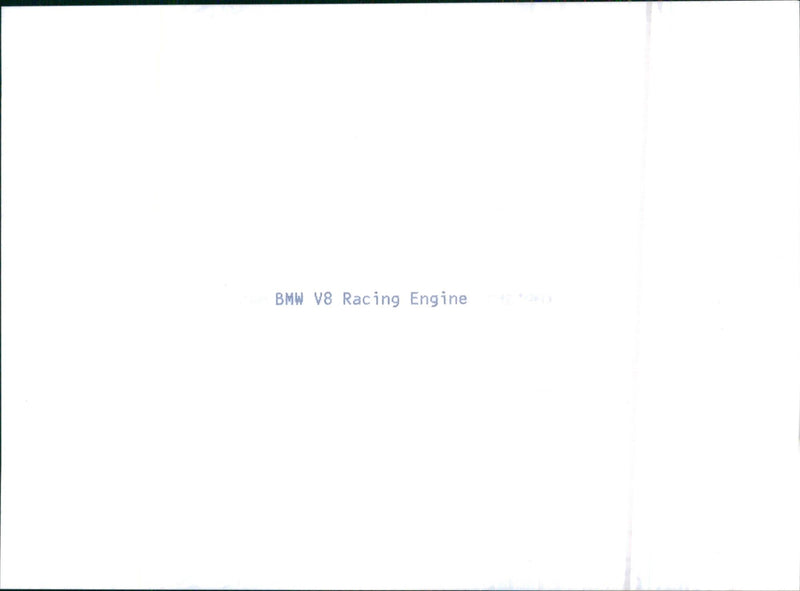 BMW V8 Racing Engine - Vintage Photograph