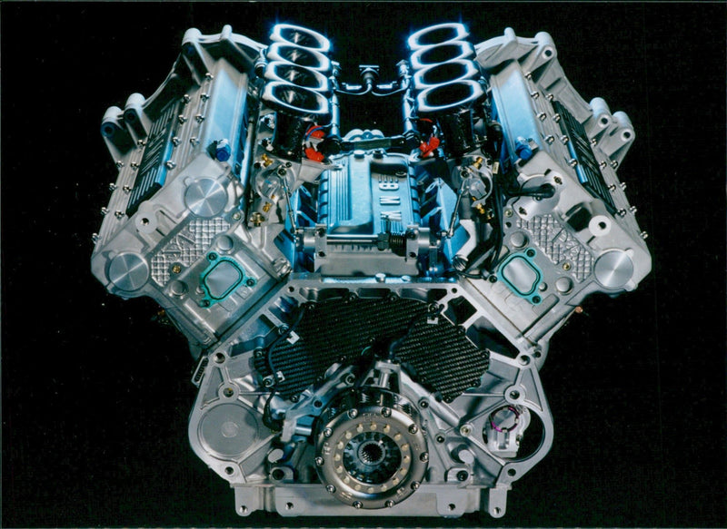 BMW V8 Racing Engine - Vintage Photograph