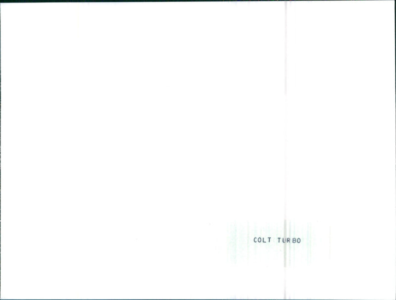 1982 Mitsubishi Colt Turbo - Vintage Photograph