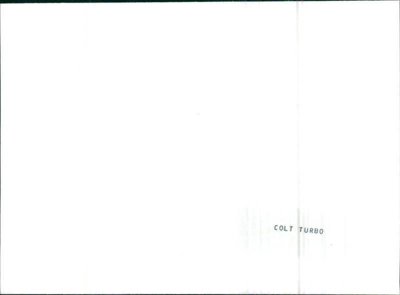 1982 Mitsubishi Colt Turbo - Vintage Photograph