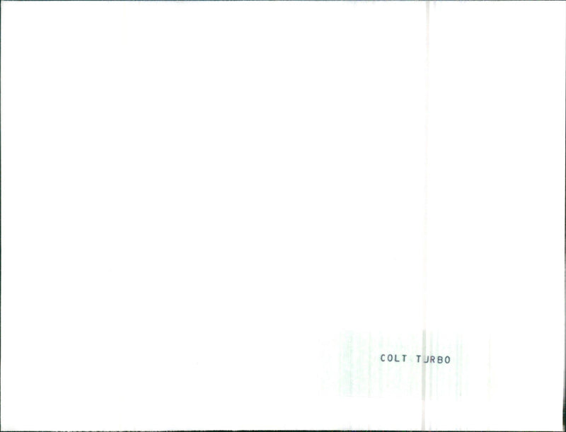 1982 Mitsubishi Colt Turbo - Vintage Photograph