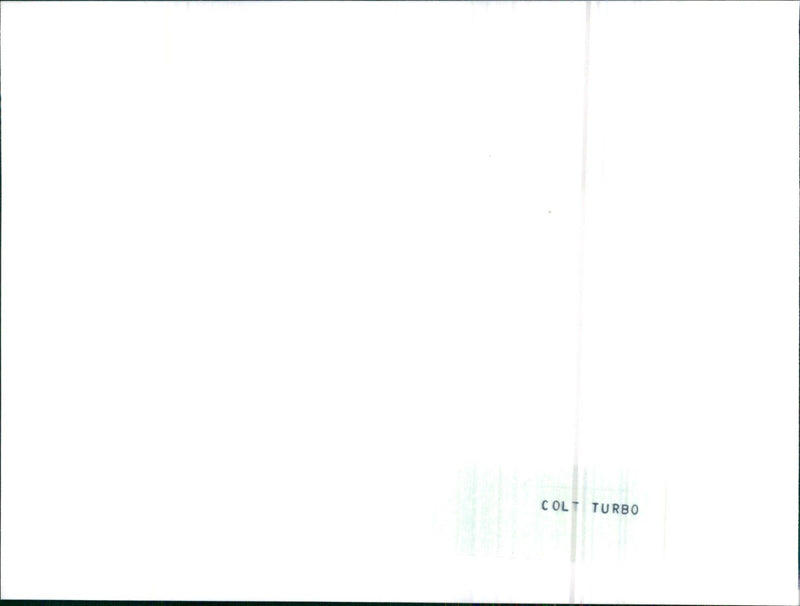 1982 Mitsubishi Colt Turbo - Vintage Photograph