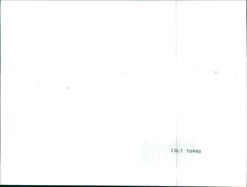 1982 Mitsubishi Colt Turbo - Vintage Photograph