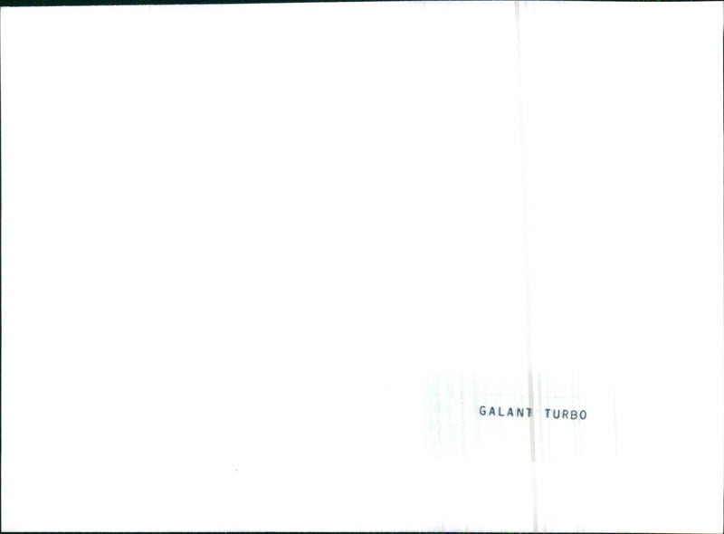 1982 Mitsubishi Galant Turbo - Vintage Photograph