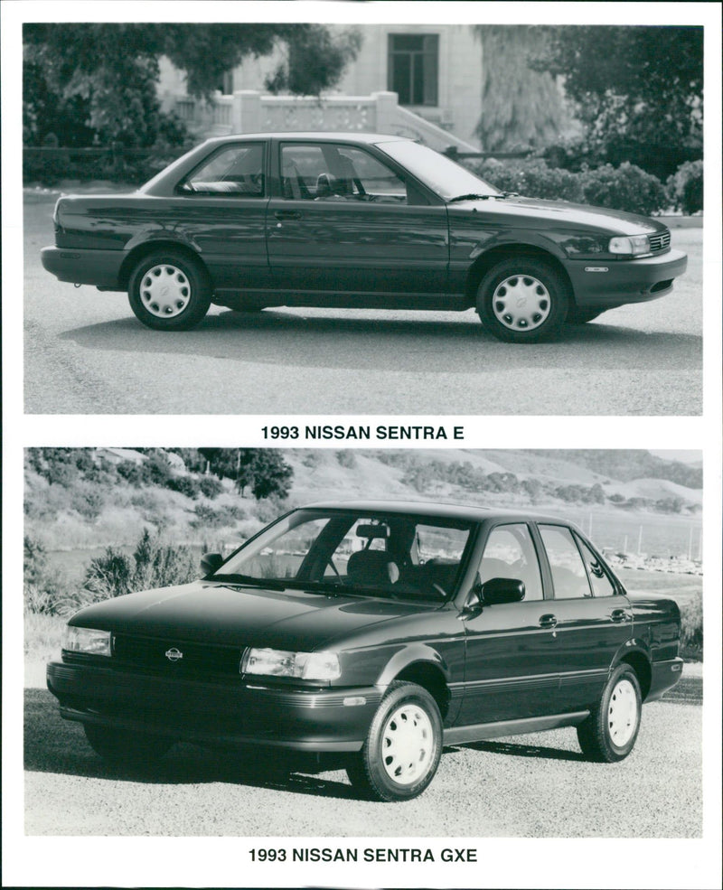 1993 Nissan Sentra E and 1993 Nissan Sentra GXE - Vintage Photograph