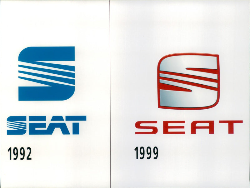 1992 and 1999 Seat logo - Vintage Photograph