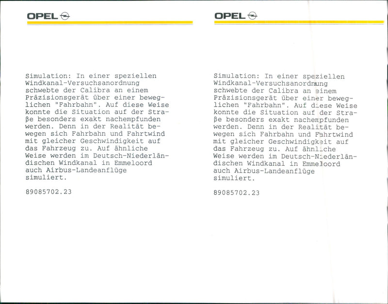 1989 Opel Calibra - Vintage Photograph