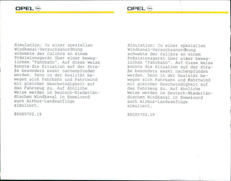 1989 Opel Calibra - Vintage Photograph