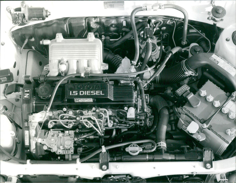 1987 Toyota Starlet Engine - Vintage Photograph