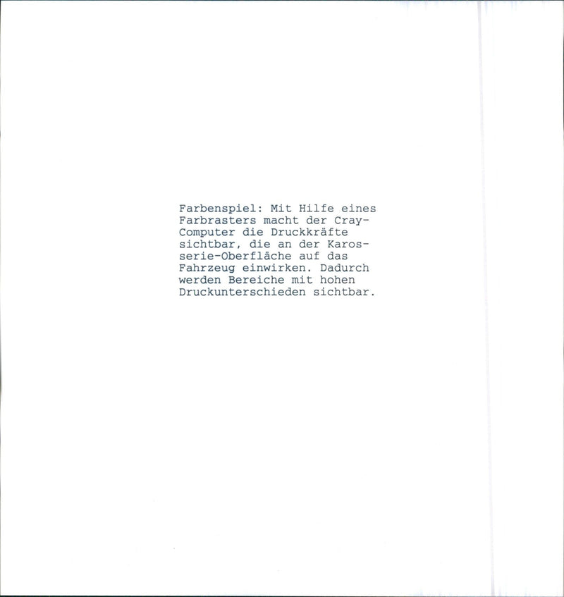 Contour Plot of Static Pressure - Vintage Photograph