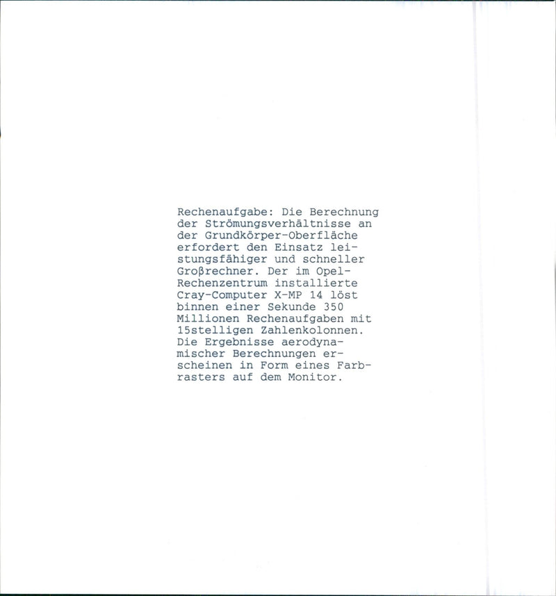 Opel data Calculation task - Vintage Photograph