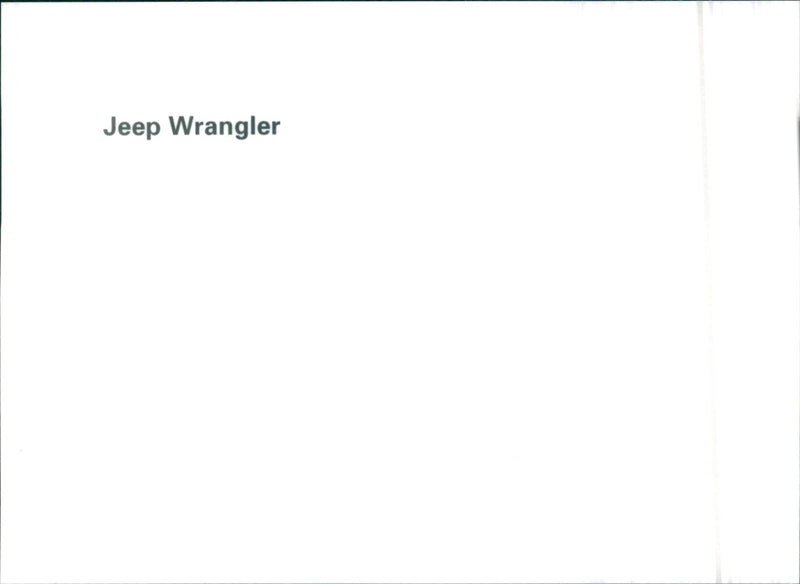 Jeep Wrangler - Vintage Photograph