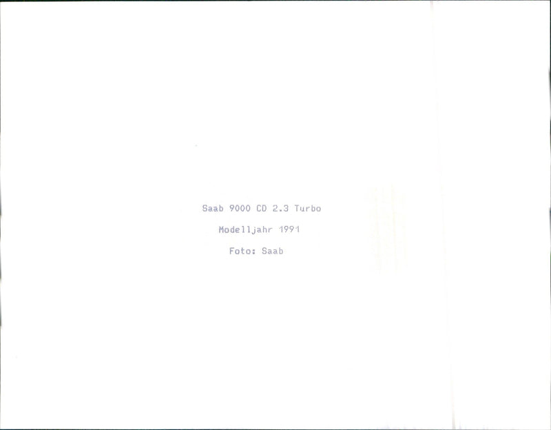 1991 Saab 9000 CD 2.3 Turbo - Vintage Photograph