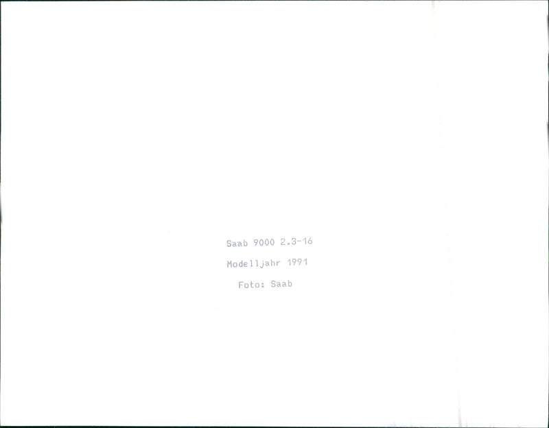 1991 Saab 9000 CD 2.3 16 - Vintage Photograph