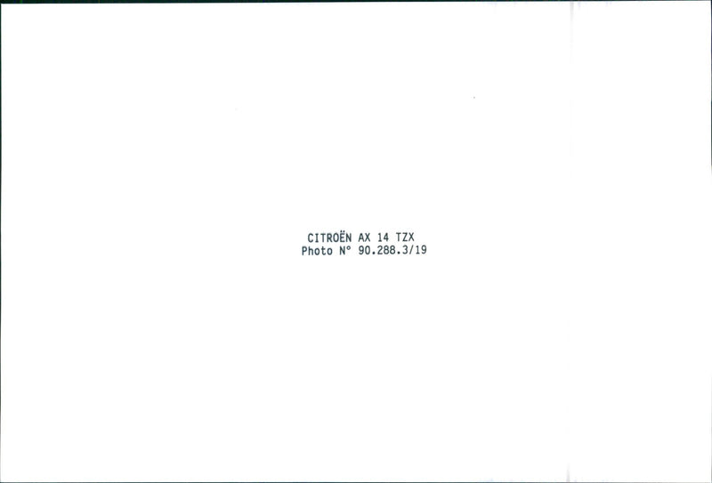 1990 Citroen AX 14 TZX - Vintage Photograph