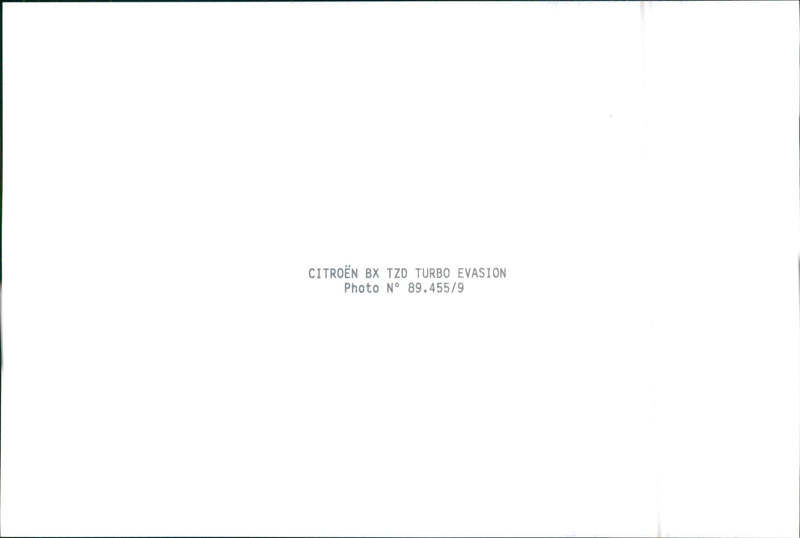 1989 Citroen BX TZD Turbo Evasion - Vintage Photograph