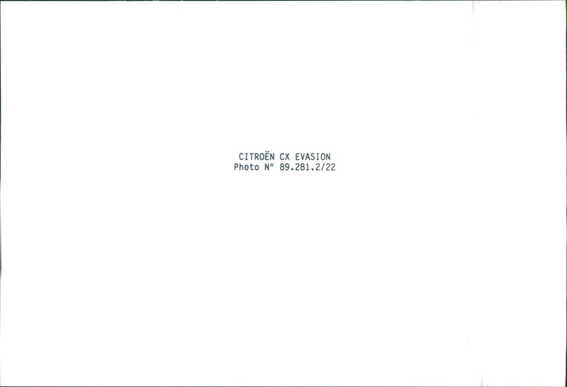 1989 Citroen CX Evasion - Vintage Photograph