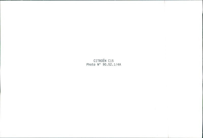 1990 Citroen C15 - Vintage Photograph