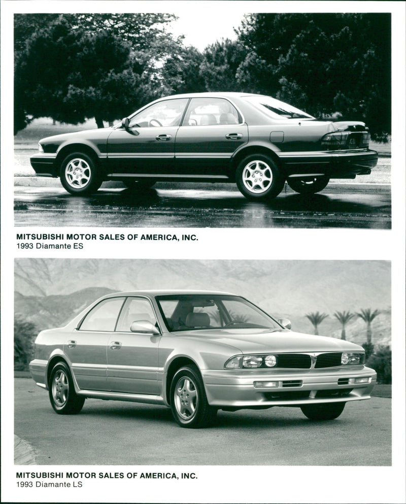 1993 Mitsubishi Diamante ES and 1993 Mitsubishi Diamante LS - Vintage Photograph