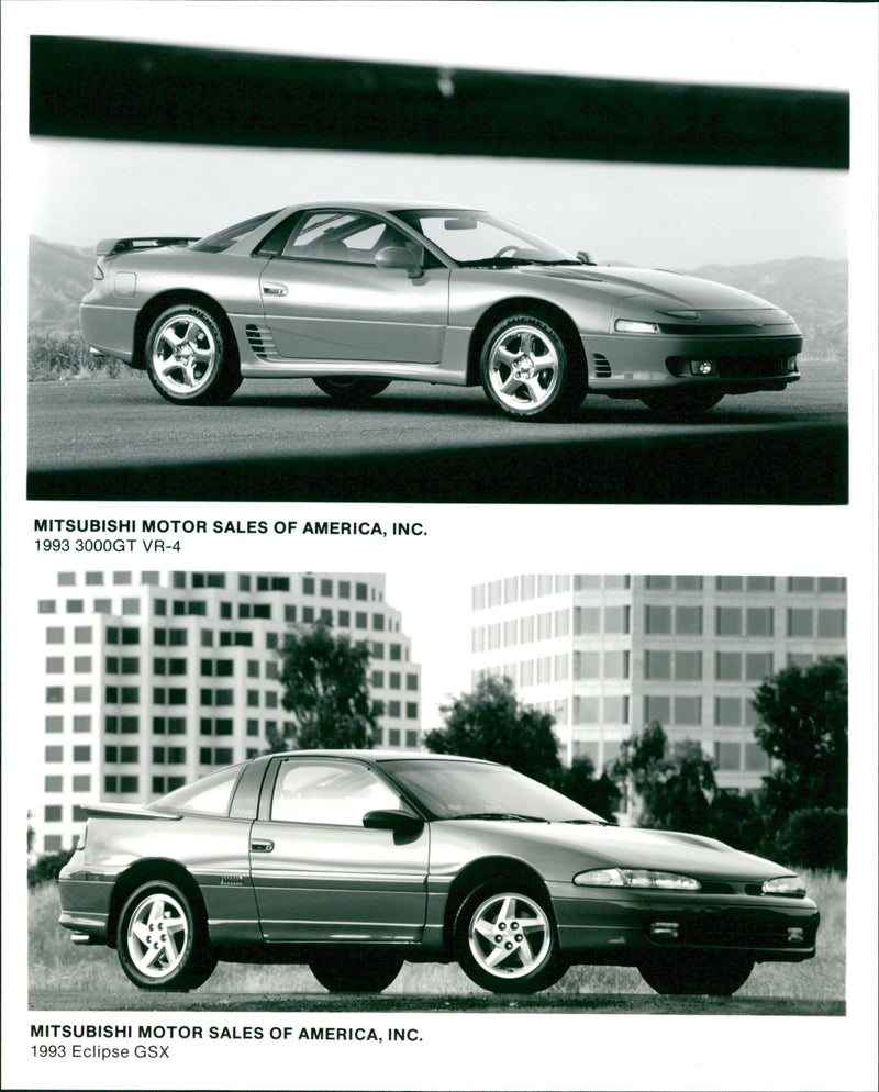 1993 Mitsubishi 3000GT VR-4 and 1993 Mitsubishi Eclipse GSX - Vintage Photograph