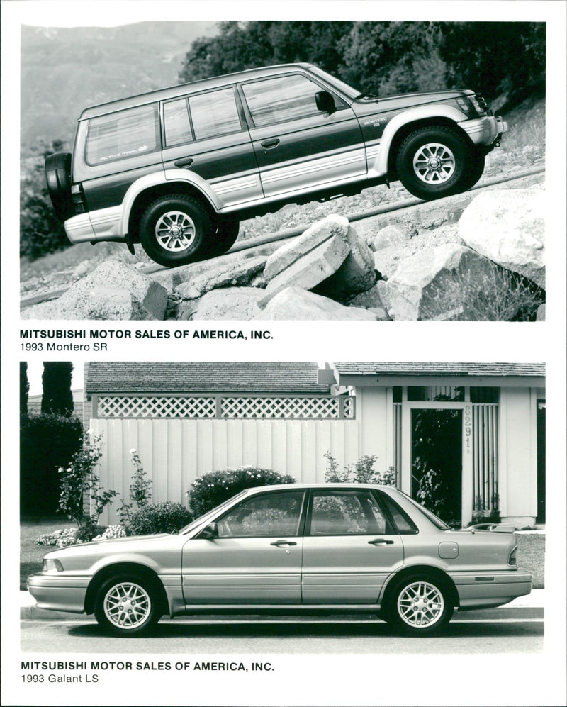1993 Mitsubishi Montero SR and 1993 Mitsubishi Galant LS - Vintage Photograph