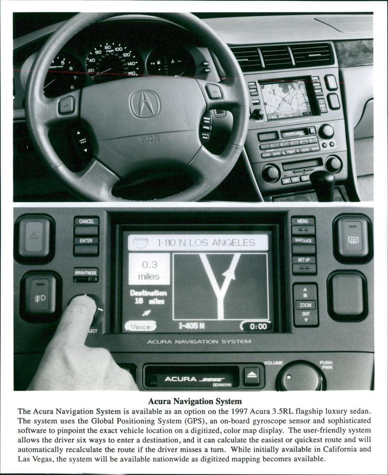 1997 Acura Navigation System - Vintage Photograph