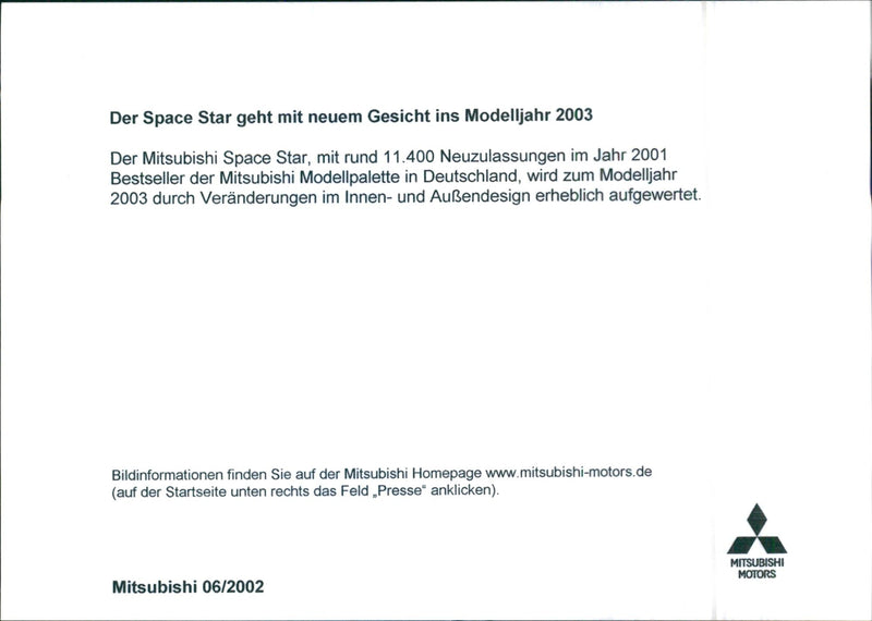 2003 Mitsubishi Space Star - Vintage Photograph