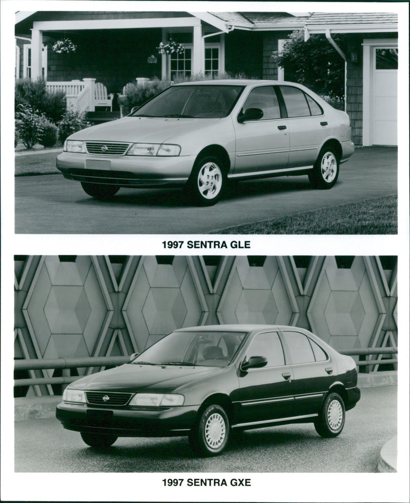 1997 Nissan Sentra GLE and 1997 Nissan Sentra GXE - Vintage Photograph
