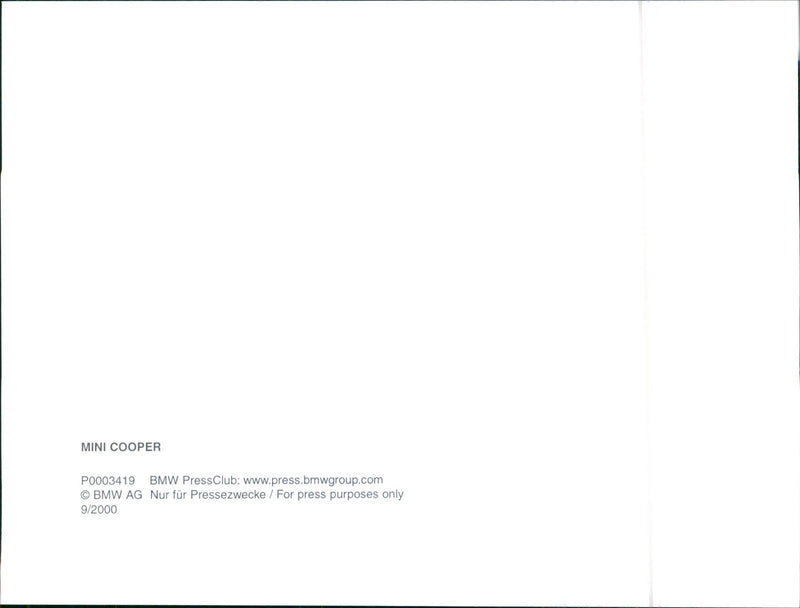 Mini Cooper - Vintage Photograph