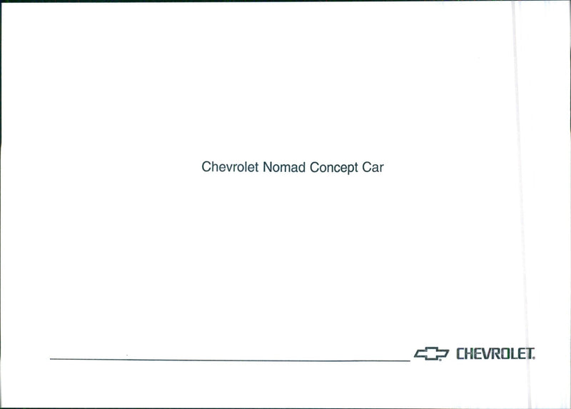1999 Chevrolet Nomad Concept - Vintage Photograph
