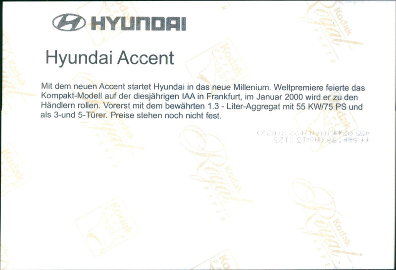 Hyundai Accent - Vintage Photograph
