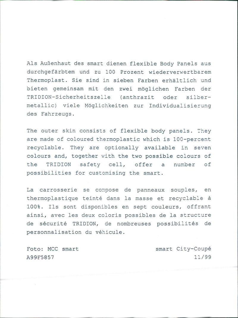 Smart City-Coupe - Vintage Photograph