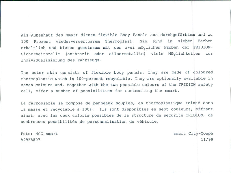 Smart City-Coupe - Vintage Photograph