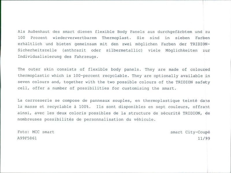 Smart City-Coupe - Vintage Photograph