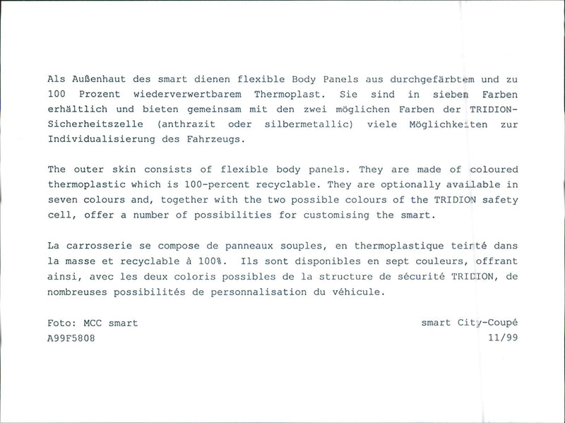 Smart City-Coupe - Vintage Photograph