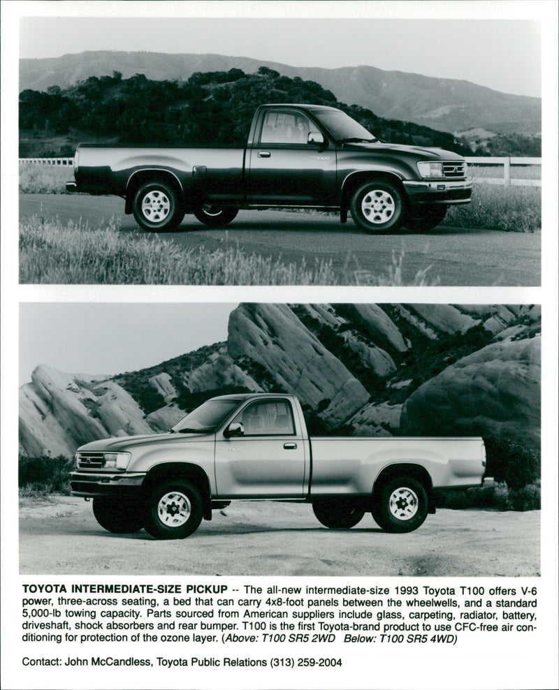 1993 Toyota T100 Pickup - Vintage Photograph