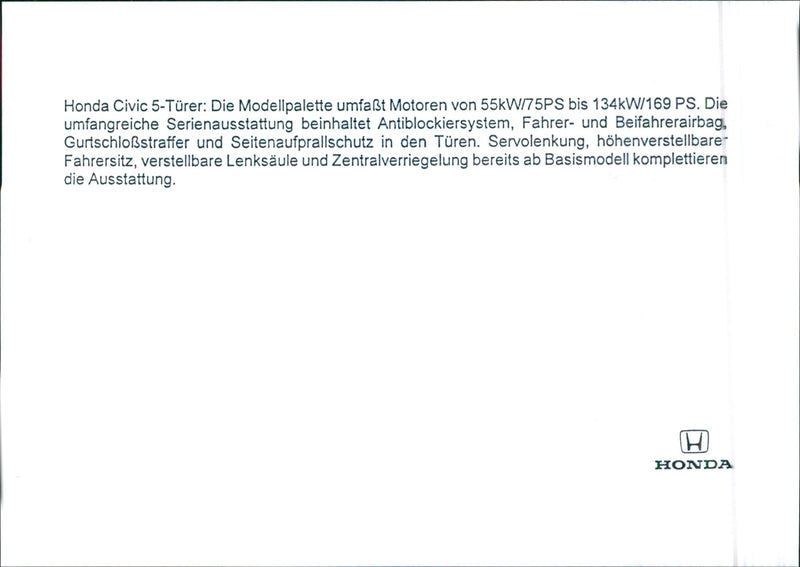 Honda Civic 5 - Vintage Photograph