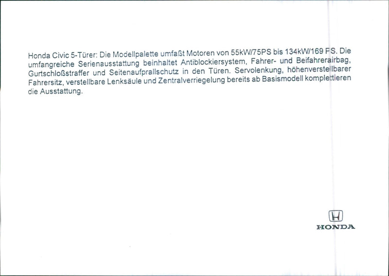 Honda Civic 5 - Vintage Photograph