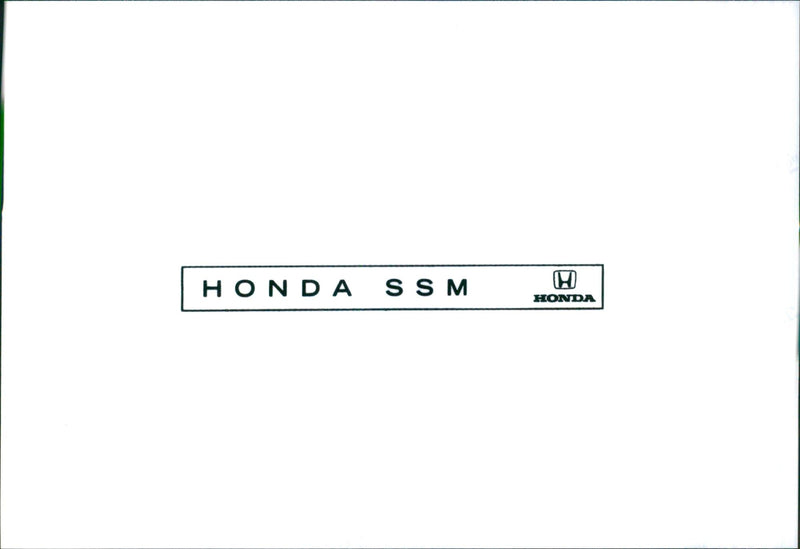 Honda SSM - Vintage Photograph