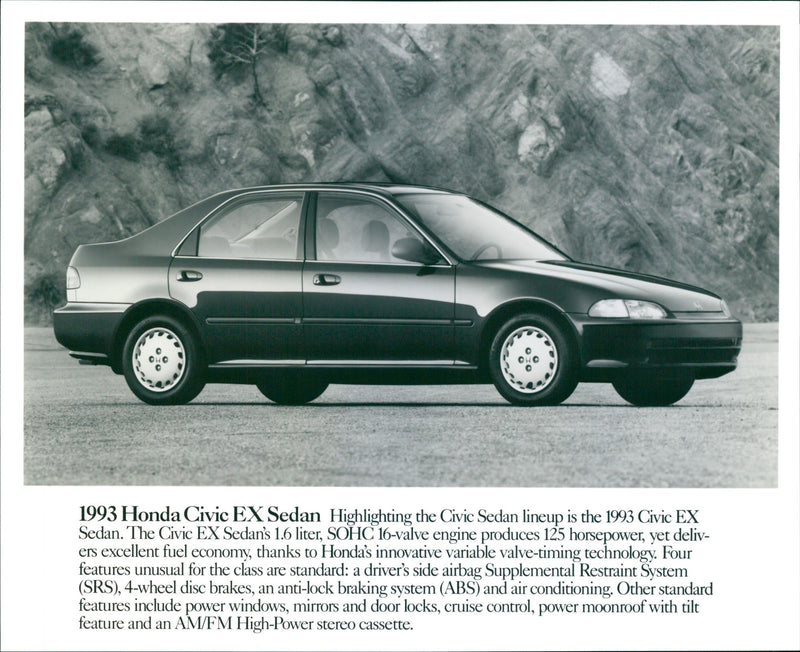 1993 Honda Civic Ex Sedan - Vintage Photograph