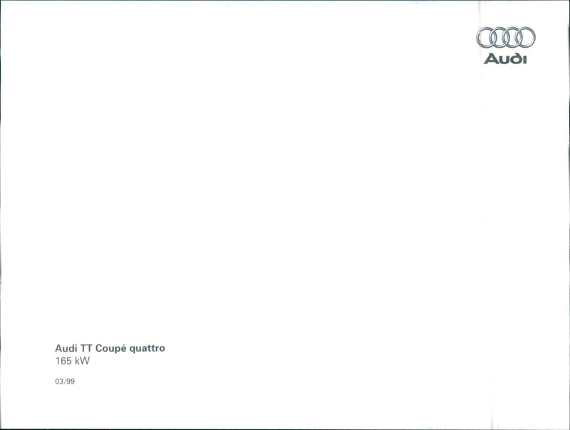 Audi TT Coupe quattro - Vintage Photograph