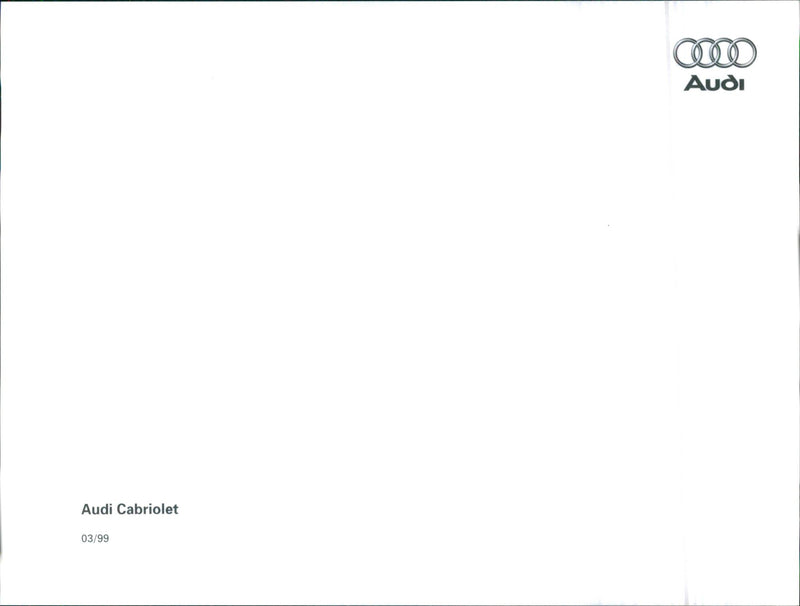 Audi Cabriolet 1999 - Vintage Photograph