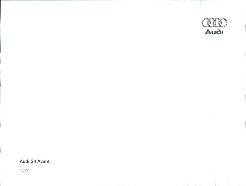 Audi S4 Avant 1999 - Vintage Photograph