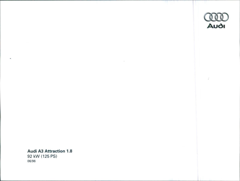 Audi A3 Attraction 1.8 - Vintage Photograph