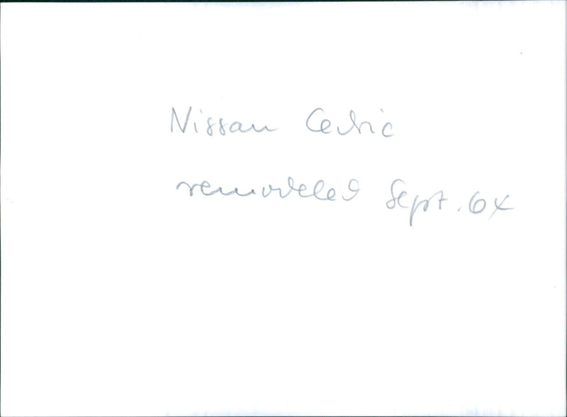 1964 Nissan Cedric - Vintage Photograph