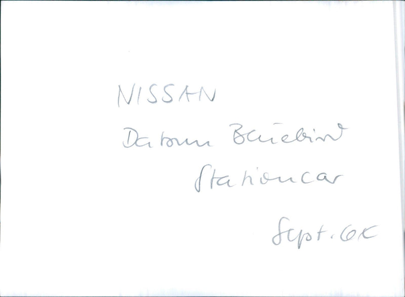 1964 Nissan Datsun Bluebird - Vintage Photograph