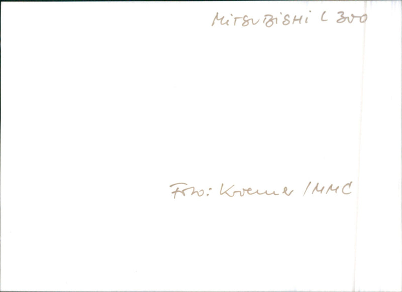 Mitsubishi L300 - Vintage Photograph