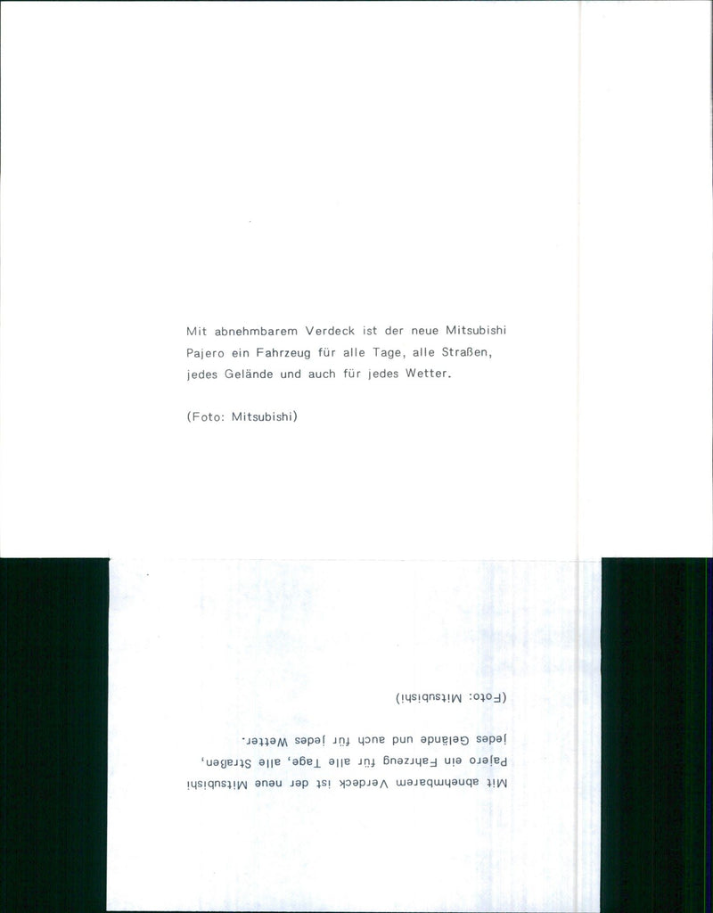 Mitsubishi Pajero - Vintage Photograph